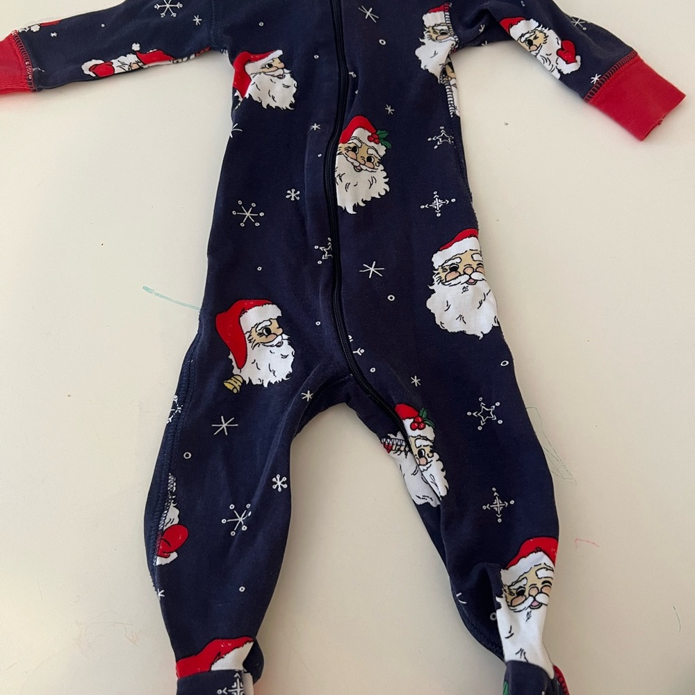 The Beaufort Bonnet Company Santa Footie - Navy and Red